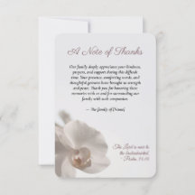 Minimalist White Orchid Memorial