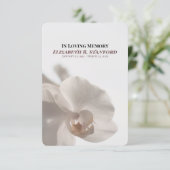 Minimalist White Orchid Memorial サンキューカード (スタンド正面)