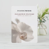 Minimalist White Orchid Memorial Program 招待状 (スタンド正面)