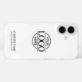 Minimalist White Promotional Company Business Logo Case-Mate iPhoneケース (裏面 (横))