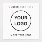 Minimalist White Square Custom Business Logo  ラベル (デザイン1)