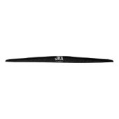 MINIMALIST WHITE THREE LETTER MONOGRAM NAME BLACK  タイヘッドバンド (正面)