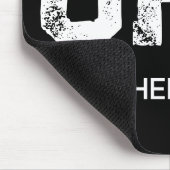 MINIMALIST WHITE THREE LETTER MONOGRAM NAME BLACK  マウスパッド (コーナー)