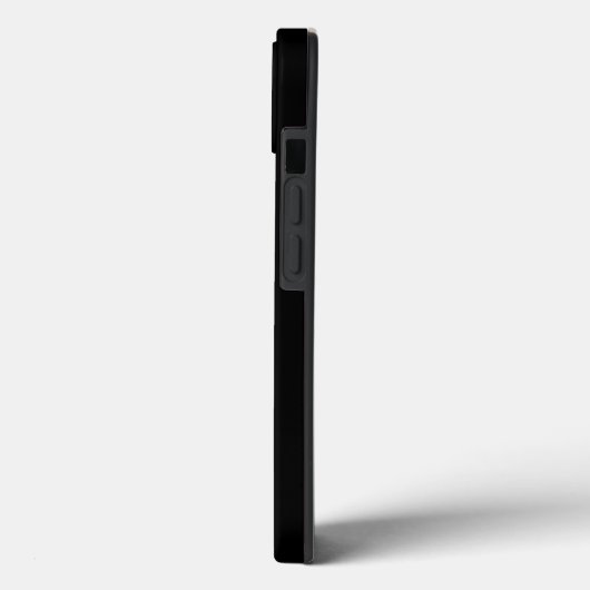 MINIMALIST WHITE TWO LETTER MONOGRAM NAME BLACK Case-Mate iPhoneケース (裏面 / 左)