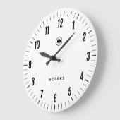 Minimalist White Wall Clock ラージ壁時計 (傾斜)