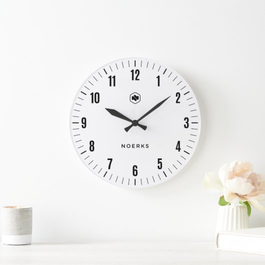 Minimalist White Wall Clock ラージ壁時計 (ホーム)