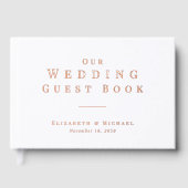 Minimalist White Wedding ゲストブック (正面)