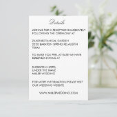 Minimalist White Wedding Details Enclosure Card エンクロージャーカード (スタンド正面)