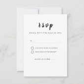 Minimalist White Wedding RSVP Card (正面)