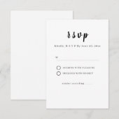Minimalist White Wedding RSVP Card (正面/裏面)