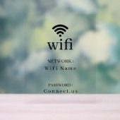 Minimalist Wi-Fi Network Password Display Sign アクリルサイン (ニュートラル)