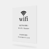 Minimalist Wi-Fi Network Password Display Sign アクリルサイン (傾斜)