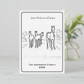 Minimalist Wild Horse Family Custom  箔シーズンカード (立ち正面)