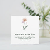 Minimalist Wildflower Baby Shower Thank You Card サンキューカード (スタンド正面)