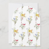 Minimalist Wildflower Bridal Shower 招待状 (裏面)