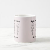 Minimalist Wildflower Custom Kids Name Keepsake コーヒーマグカップ (中央)