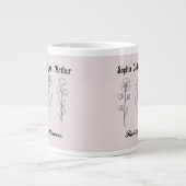 Minimalist Wildflower Custom Kids Name Keepsake ジャンボコーヒーマグカップ (正面)