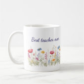 Minimalist Wildflower Meadow Mug, personalised  コーヒーマグカップ (左)