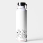 Minimalist Wildflower Mother of the Bride ウォーターボトル (背面)