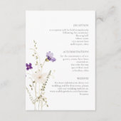 Minimalist Wildflower Romantic Botanical Wedding エンクロージャーカード (正面)