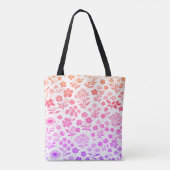 Minimalist Wildflower Seamless Pattern on White トートバッグ (裏面)