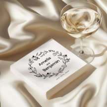 minimalist Wildflower Wreath Folk Rustic Wedding 