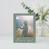 Minimalist Will you be my Flower Girl Photo Chic ポストカード (スタンド正面)