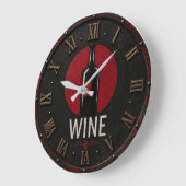 Minimalist Wine ラージ壁時計 (傾斜)