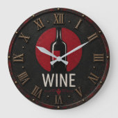 Minimalist Wine ラージ壁時計 (正面)
