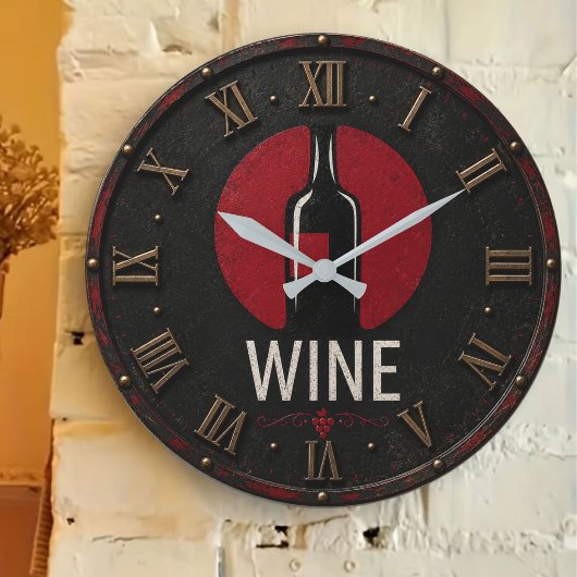 Minimalist Wine ラージ壁時計