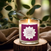 Minimalist Wine Red Candle Product Label スクエアシール