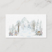 Minimalist Winter Baby Shower Baby Books Ticket エンクロージャーカード (裏面)