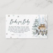 Minimalist Winter Baby Shower Baby Books Ticket エンクロージャーカード (正面)