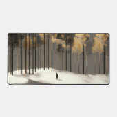 Minimalist Winter Forest Desk Mat デスクマット (正面)
