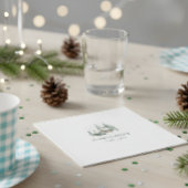 Minimalist Winter "It Takes a Village" baby shower スタンダードカクテルナプキン