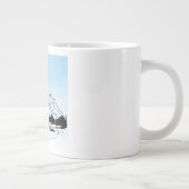 Minimalist Winter Mountain Adventure Jumbo Mug ジャンボコーヒーマグカップ (右)
