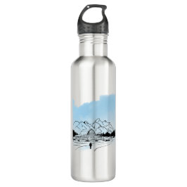 Minimalist Winter Mountain Adventure Water Bottle ウォーターボトル
