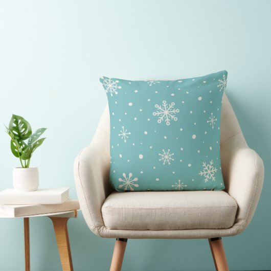 Minimalist Winter Pillow in Turquoise クッション (椅子)