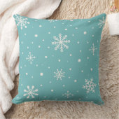 Minimalist Winter Pillow in Turquoise クッション (ブランケット)