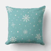 Minimalist Winter Pillow in Turquoise クッション (正面)