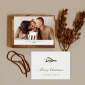 Minimalist Winter Pine branch Photo シーズンカード