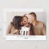 Minimalist Winter Pine branch Photo シーズンカード (裏面)