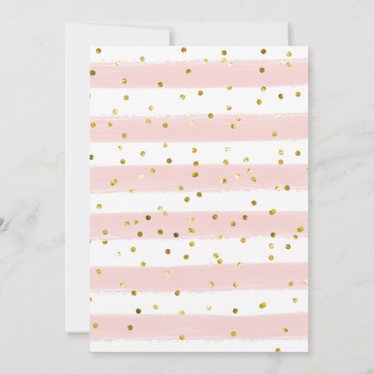 Minimalist Winter Pink Coquette Bow Baby Shower 招待状 (裏面)