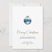 Minimalist winter scene Christmas invitation シーズンカード (正面)