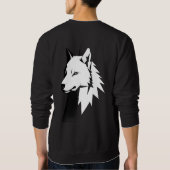 Minimalist Wolf Art Men's Pullover  スウェットシャツ (裏面)