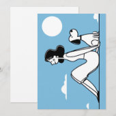 Minimalist Woman and Dog Illustration シーズンカード (正面/裏面)