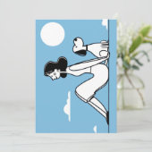 Minimalist Woman and Dog Illustration シーズンカード (スタンド正面)