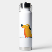 Minimalist Woman and Dog Illustration Gift for Dog ウォーターボトル (正面)