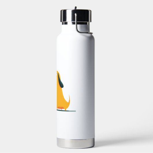 Minimalist Woman and Dog Illustration Gift for Dog ウォーターボトル (左面)