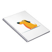 Minimalist Woman and Dog Illustration Gift for Dog ノートブック (右側)